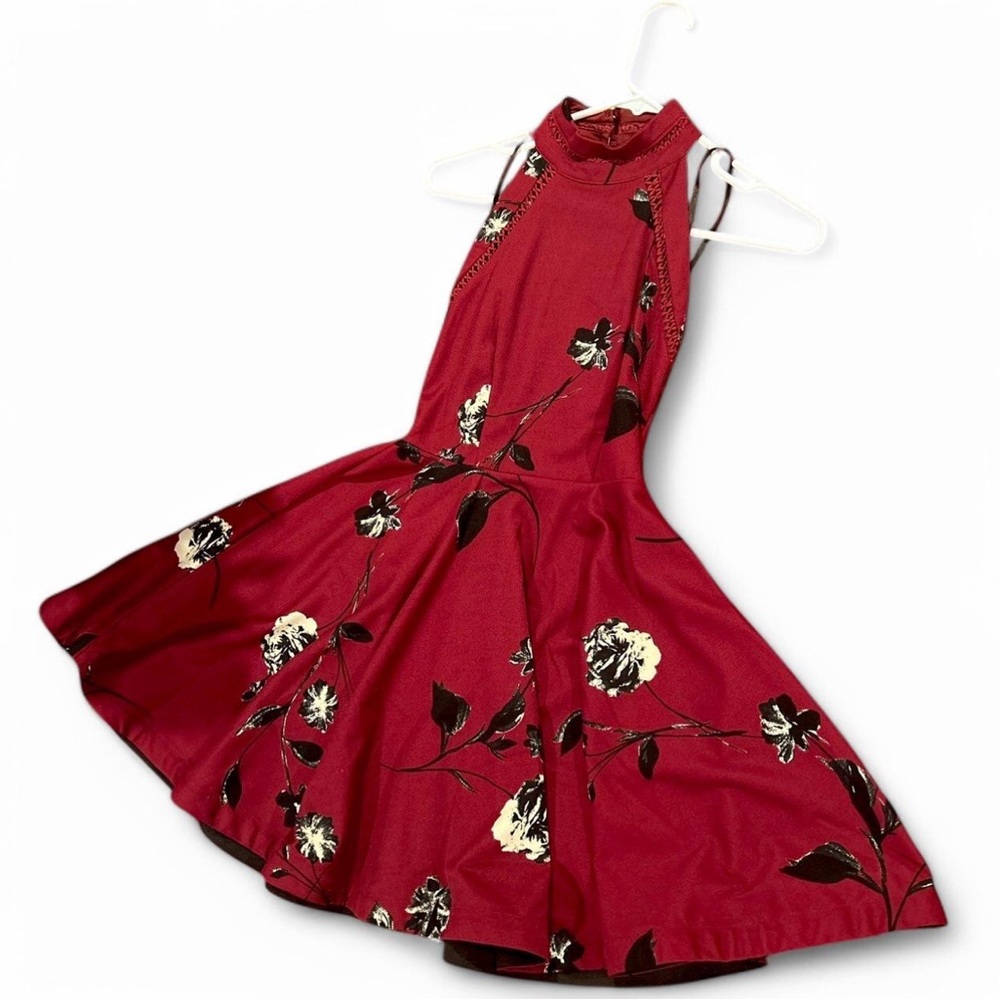 Floral Burgundy dress